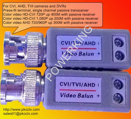 Passive one-way video balun PKVB-CTA3